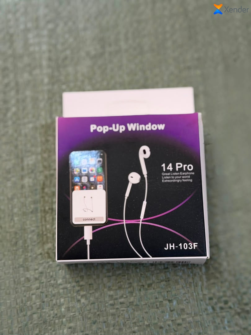 Écouteurs 14 Pro JH-103F boîte Pop-Up Window