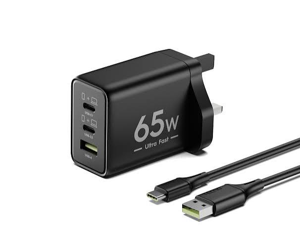 Chargeur Rapide USB-C 65W GaN – Charge Ultra-Rapide Smartphone & Laptop